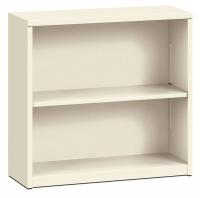14H590 Bookcase, Steel, 2 Shelf, Putty