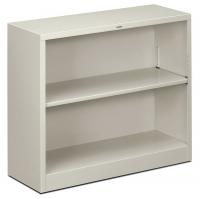 14H591 Bookcase, Steel, 2 Shelf, Light Gray