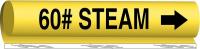 14H744 Pipe Marker, 60# Steam, Y, 1-1/2 to2-3/8 In