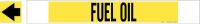 14H859 Pipe Marker, Fuel Oil, Yel, 8 In or greater