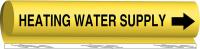 14H885 Pipe Marker, Heating Water Supply, Yellow