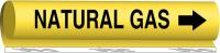 14H925 Pipe Markr, Natural Gas, Y, 2-1/2to7-7/8 In