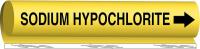 14H977 Pipe Marker, Sodium Hypochlorite, Yellow