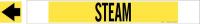 14H984 Pipe Marker, Steam, Yellow, 8 In or Greater