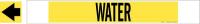 14J022 Pipe Marker, Water, Yellow, 8 In or Greater