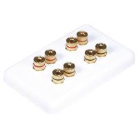 14J370 A/V Wallplate, Banana Post, 4Spkr, Wht