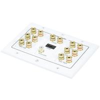 14J376 A/V Wallplate, 3-Gang, 7.1 Stereo, White