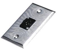 14J378 A/V Wallplate, XLR(M), 3Pin, 1Port