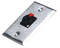 14J385 A/V Wallplate, 1/4in TRS, 1P, Zinc Alloy