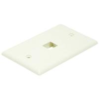 14J391 WallPlate, Blank Keystone, 1 Hole, Ivory