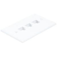14J394 WallPlate, Blank, 3 Hole, White