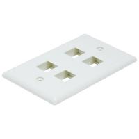 14J397 WallPlate, Blank, 4 Hole, Ivory