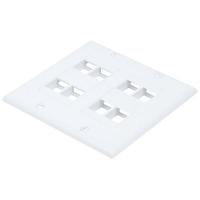 14J407 WallPlate, Blank, 8 Hole, 2 Gang, White
