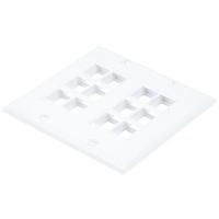 14J409 WallPlate, Blank, 12 Hole, 2 Gang, White