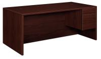 14K124 Desk, 36 In.D, Mahogany
