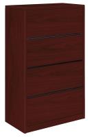 14K166 Lateral File, 36 In.W, Mahogany