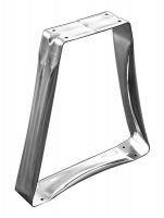 14L053 Bench Pedestal, H 16-1/4, Stainless Steel