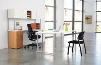 14M142 Desking, 92 In.D, Silver Mesh/Harvest