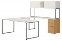 14M143 Desking, 92 In.D, Silver Mesh/Harvest