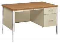 14M164 Desk, 30 In.D, Harvest/Putty