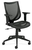 14M209 Managerial / Midback Chair, 250 lb., Black