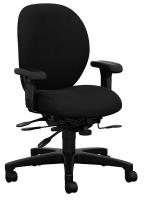14M216 Managerial / Midback Chair, 300 lb., Black