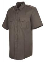 14N575 Deputy Deluxe Shirt, SS, Brown, 15-1/2 In.
