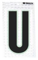 14R130 Ultra Reflective Letter, U, PK 10