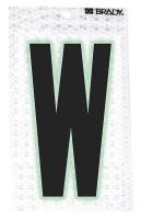 14R132 Ultra Reflective Letter, W, PK 10