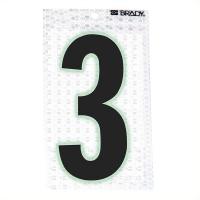 14R175 Ultra Reflective Numbers, 3, 6 In. H, PK 10