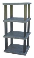 14U092 Bulk Shelving, Solid Top, 4 Shelf, 36x36x75