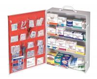 14U292 First Aid Kit, 4 Shelf Cabinet, 150-People