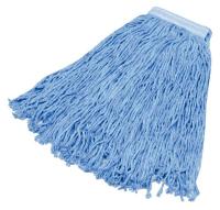14U457 Mop, Cut End, 16oz, 6PK, Blue, 1in Headband