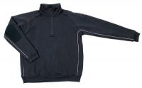 14V356 Job Shirt with Reflective Piping, Navy, M
