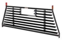 14V916 Louvered Cab Protector, Black, Steel, 71 In