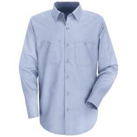 14W262 Lng Slv Shirt, Blu, 65% PET/35% Ctn , L