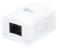 14W969 Surface Mount Box, Cat6, 1P, White