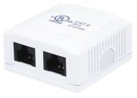 14W968 Surface Mount Box, Cat5e, 2P, White