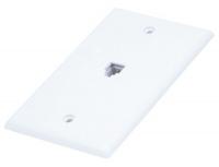 14W971 DC WallPlate, RJ11/12, 6P4C, 1P, Smooth, Wht