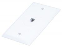 14W978 DC WallPlate, RJ11/12, 6P6C, 1P, Flush, Wht
