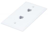 14W982 DC WallPlate, RJ45, 8P8C, 2P, Flush, Wht