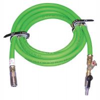 14X268 Inflation Hose, Green, With Shut Off, 32Ft