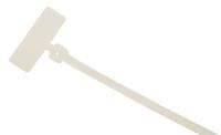14X861 Cable Tie, 4 In L, Tag Above Head, Pk 100