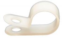 14X934 Cable Clamp, 3/16 In, White, Pk 100