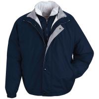 14Y211 Hooded Jacket, No Insulation, Navy, 3XL