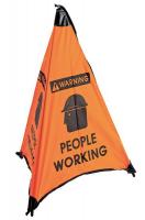 14Z375 Floor Cone Sign, People Working