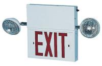 14Z386 Exit Sign, 13 x 25-1/2In, R/WHT, STL, Exit