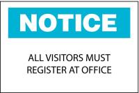 14Z387 Notice Security Sign, 10 x 14In, ENG, Text