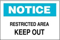 14Z397 Notice Admittance Sign, 10 x 14In, ENG