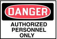 14Z402 Admittance Sign, 10 x 14In, BK and R/WHT